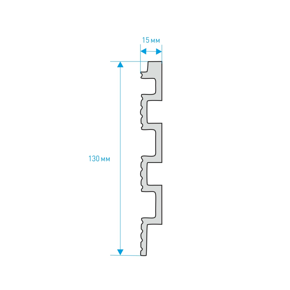 Стеновая панель 3D СОЛИД 4 UHD 01/130L 130*2800 белая