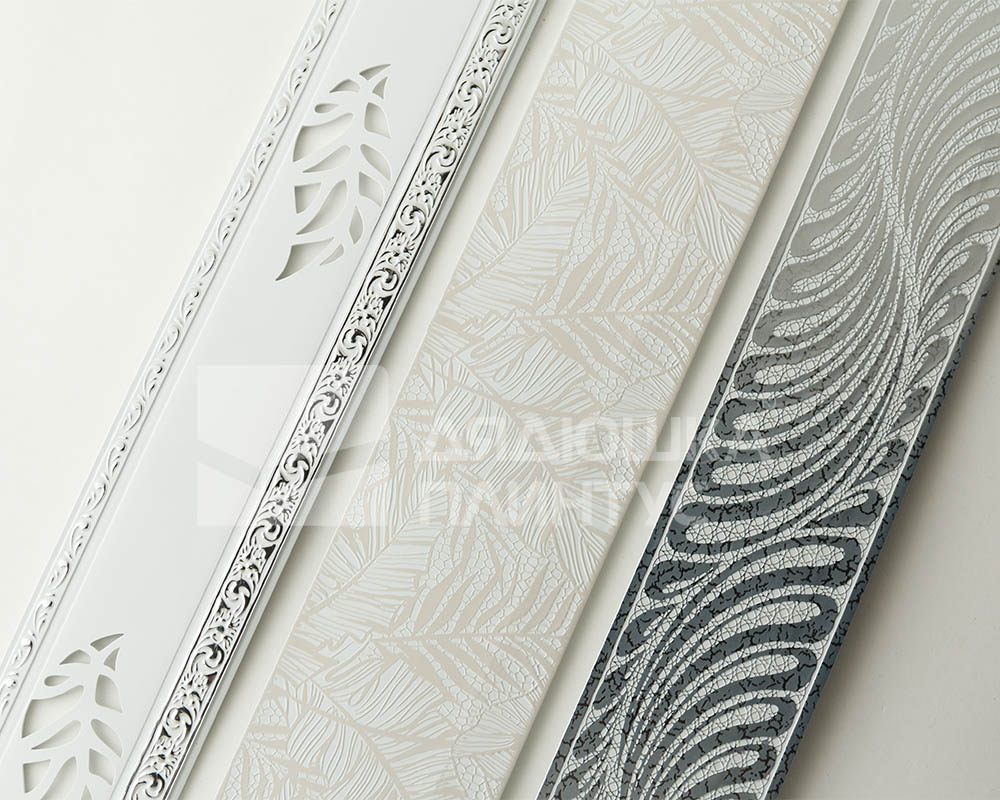 Планка ПВХ Моцарт МАГЕЛЛАН 7см 25м Золото/Белый. Цена за 1 метр