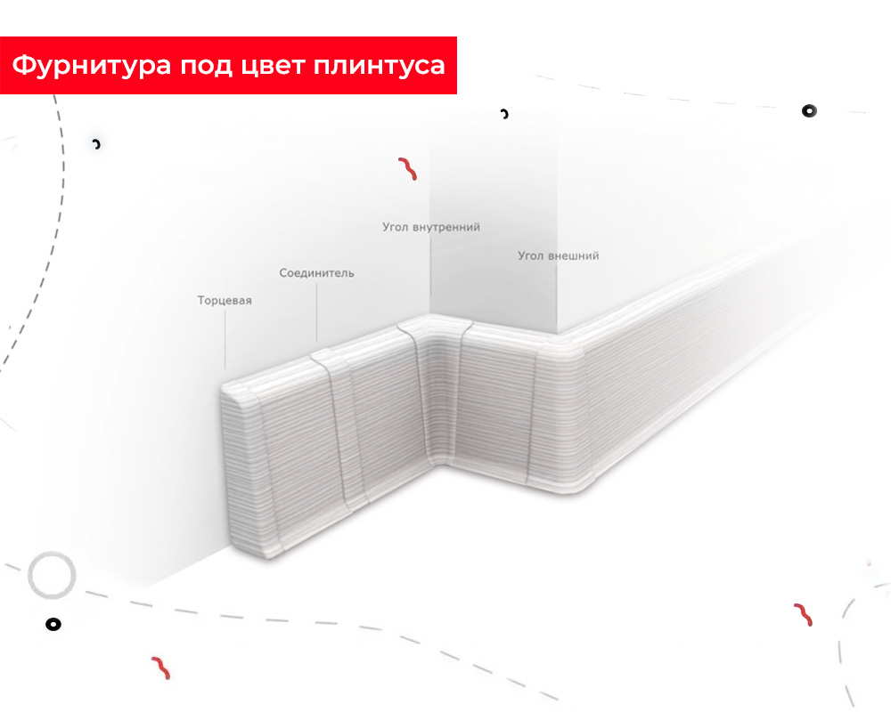 Плинтус ПВХ со съемной панелью Идеал Деконика 70 мм 265 Клен патина