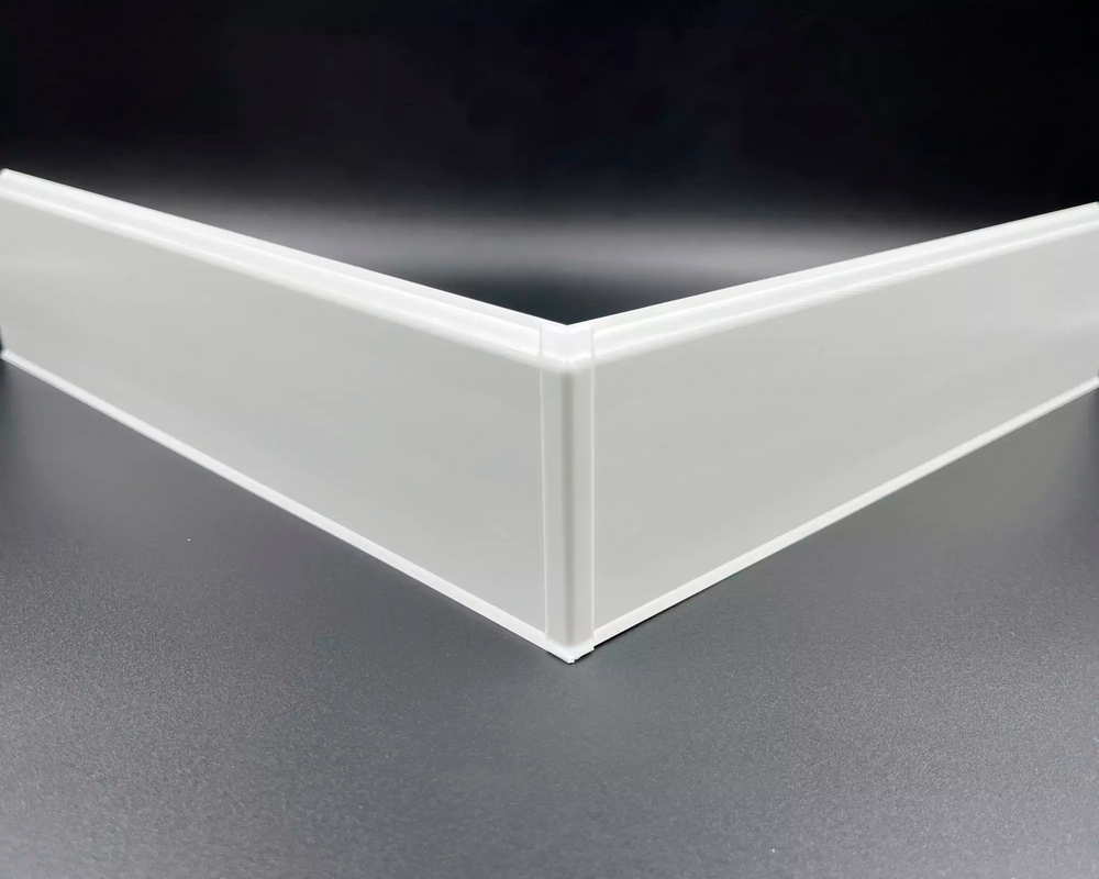 Плинтус прямоугольный ПВХ Дюра ИДЕАЛ 80мм 2,2м  001 Белый