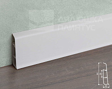 Плинтус ПВХ со съемной панелью Идеал Деконика 85 мм 001-G Белый глянцевый